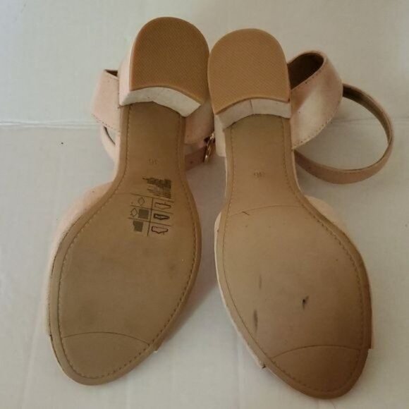 H&M Heels Pumps Sandals Peep Backs Ankle Strap Block Women's WOMAN'S Size 5 ½ - Picture 15 of 16